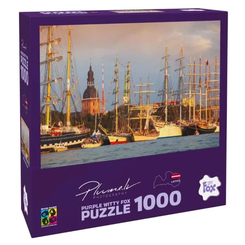 Puzle Brain Games Tall Ships Races 19913, 48.2 cm x 68.2 cm, 1000 gab., daudzkrāsaina