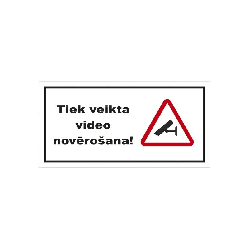 Norāde tiek veikta video novēr.100x200