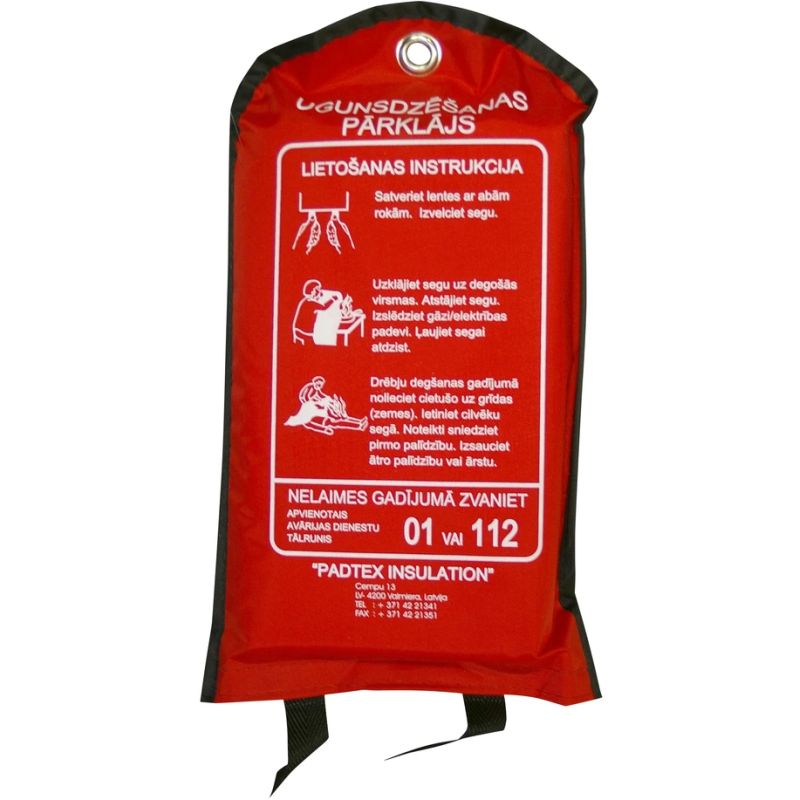 Ugunsdzēsības pārklājs somā 175x185cm