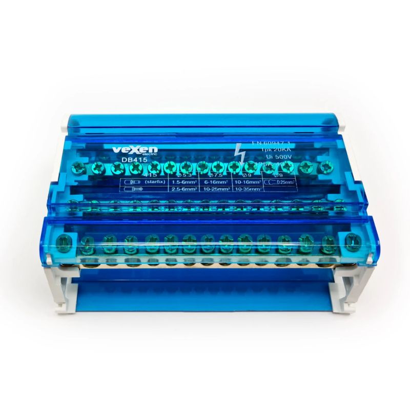Sadales spailu bloks 4x15. 125a-500v