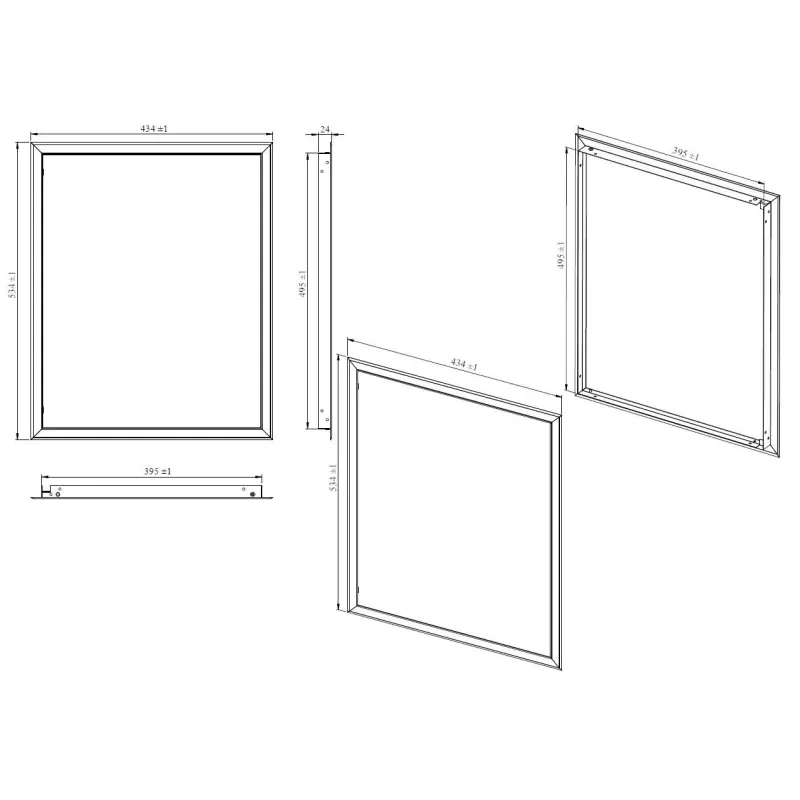 Revīzijas lūka Haushalt RD4050, 396 mm x 496 mm