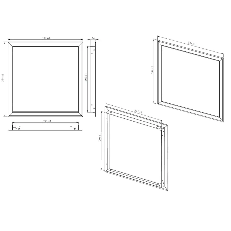 Revīzijas lūka Haushalt RD3030, 296 mm x 296 mm