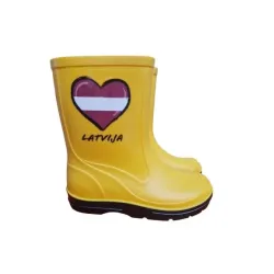 Gumijas zābaki bērnu Paliutis 120PL-Myliu LV, ar stulmu, bez siltinājuma, dzeltena, 26 izmērs