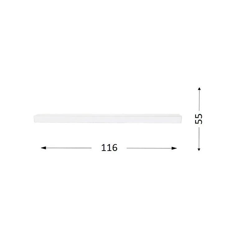 Gaismeklis led 40w 120cm balts liman