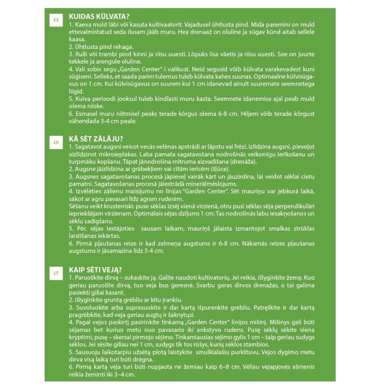 Sēklas zāliena gracija gc 7.5kg