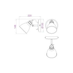 Gaismeklis r5016001-1r 40w e14