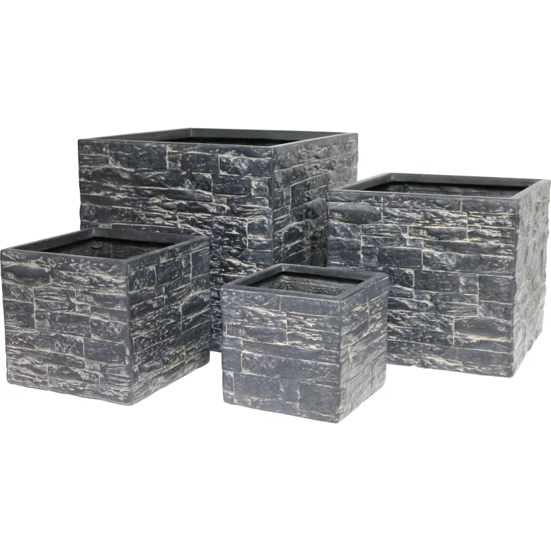 Puķu pods Domoletti LT23968-1S, keramika-māls, pelēka krās.