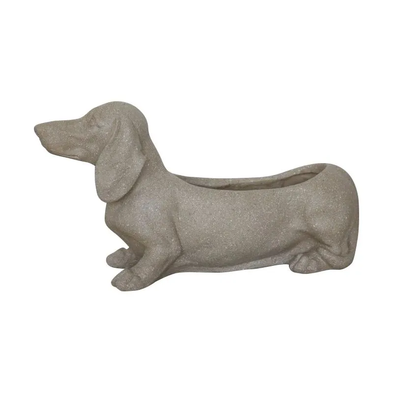 Dekoratīvais puķu pods Suns LT34385-PC, 50.5 cm x 16.5 cm x 27 cm, brūna krās.