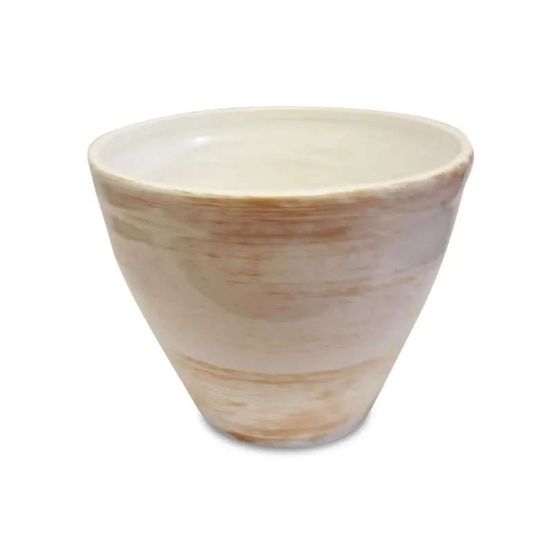 Puķu pods Agava 10010003, keramika, brūna krās.-balta krās.