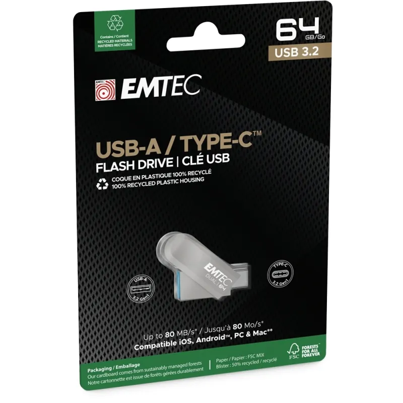 Emtec USB3.2 Type-C Dual D280 64GB