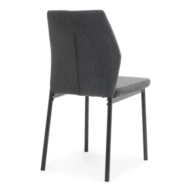 Ēdamistabas krēsls Domoletti Augusta Nea, melna krās.-pelēka krās., 45 cm x 56 cm x 86 cm