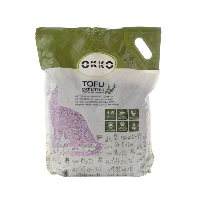 Pakaiši kaķiem tofu lavandas aromāts 6kg