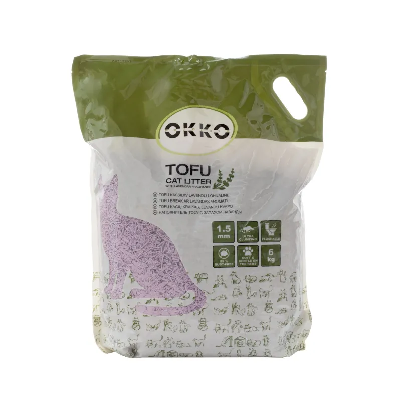 Kaķu pakaiši Okko Tofu, organiskās ,cementējošās,, 6 kg, 13.8 l