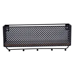 Sienas plaukts Domoletti Rolant, melna, 30 cm x 12 cm x 9 cm