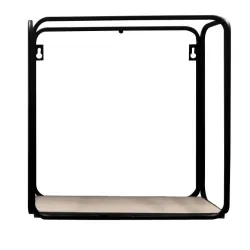 Sienas plaukts Domoletti, melna krās.-koka krās., 12 cm x 30 cm x 30 cm