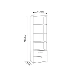 Plaukts pelēks-balts 34.8x60.2x187.9