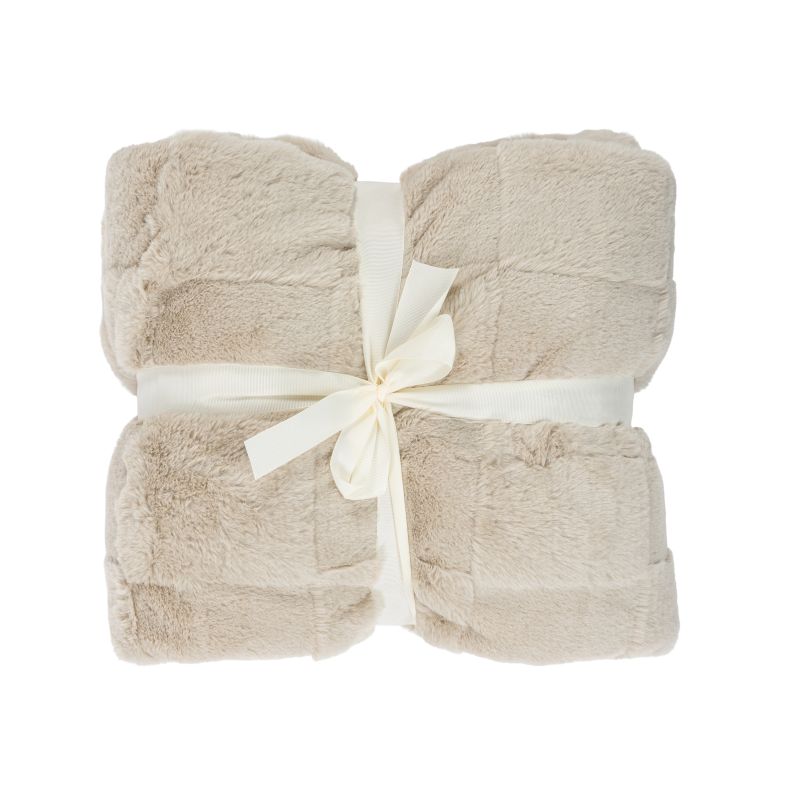 Pleds mink relief 150x200cm sārts