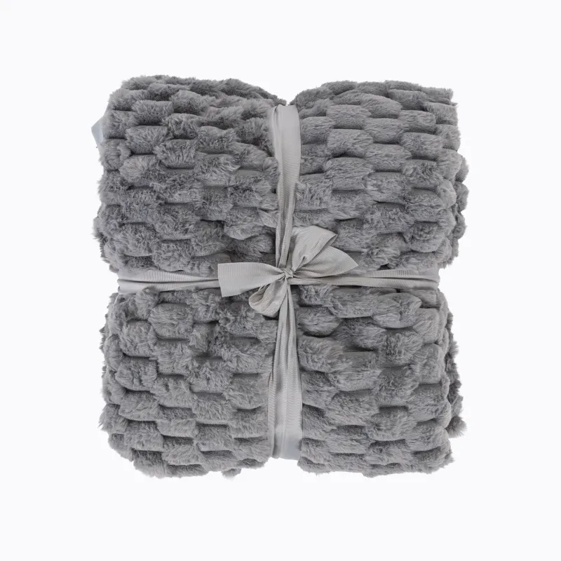 Pleds flakes 150x200cm gaiši pelēks