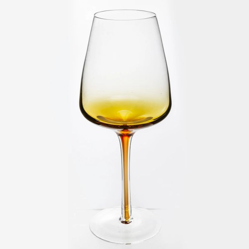 Vīna glāze dzintarkrāsas 6gab