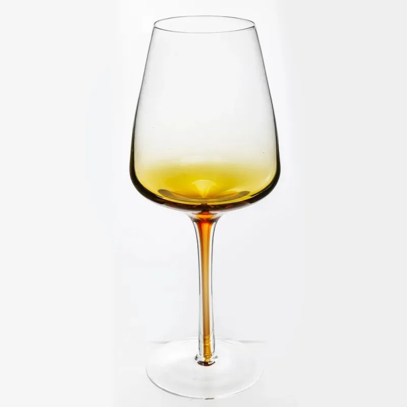 Vīna glāze dzintarkrāsas 6gab