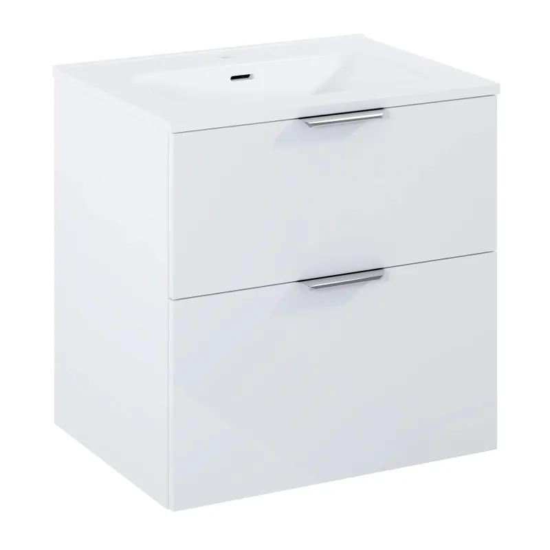 Vannas istabas skapis ar izlietni Masterjero Ekoline, balta, 45.6 cm x 60 cm x 61.1 cm