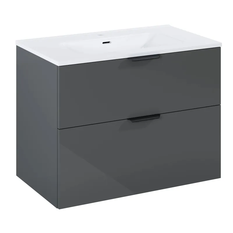 Vannas istabas skapis zem izlietnes Masterjero Ekoline, antracīta, 45.6 cm x 80.8 cm x 61.1 cm