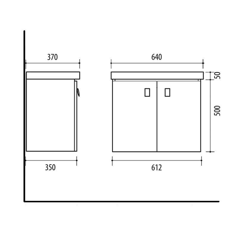 Skapis ar izlietni sa63-5 balts riva