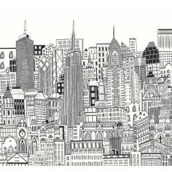 Fototapete 0.5x2.8mx6 113159 city sketch