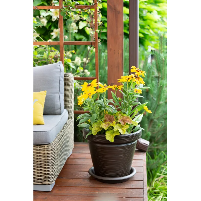 Puķu pods Lamela Agawa Dłuto 745-83, plastmasa, brūna krās.