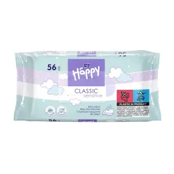 Puhastuslapid beebidele Happy Classic Sensitive, 56 tk