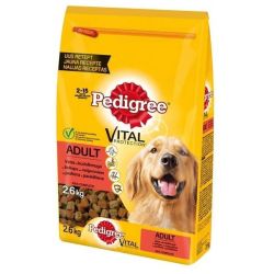 Kuiv koeratoit Pedigree Vital, veiseliha-kanaliha, 2.6 kg