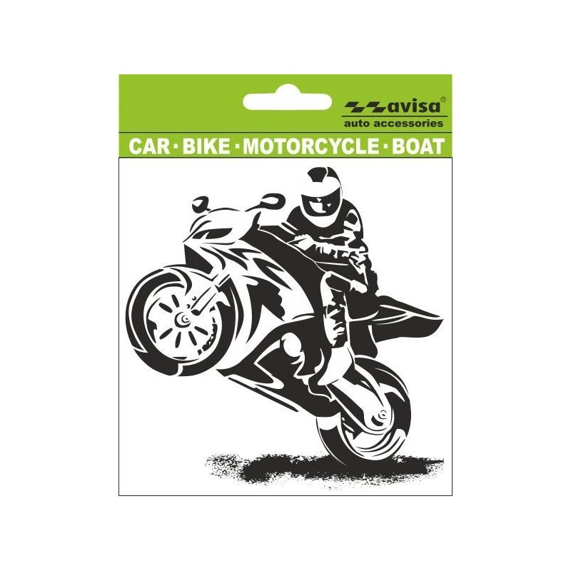 Auto uzlīme šosejas motocikls 13x12cm