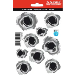 Auto uzlīme ložu caurumi 18.5x12cm