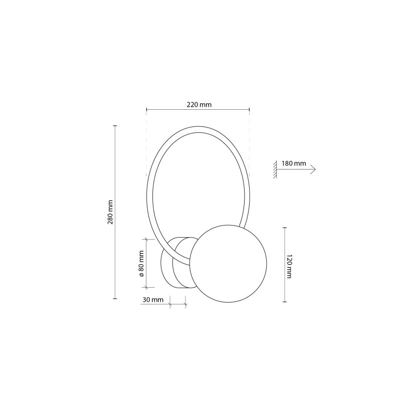 Lampa sienas tk lighting anabelle 8w