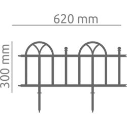 Apmale zāliena antico 405x620mm melna