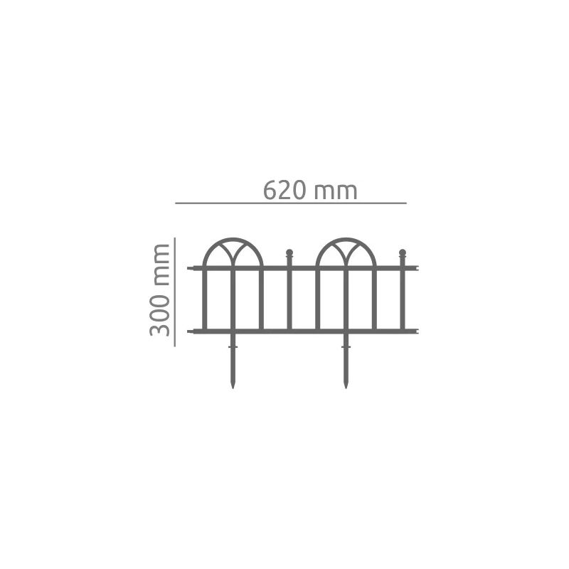Apmale zāliena antico 405x620mm melna