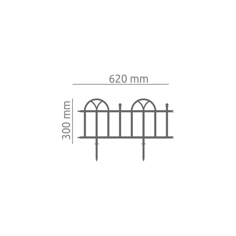 Apmale zāliena antico 405x620mm melna