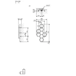 Vandeninis rankšluosčių džiovintuvas Terma Hex, heban sp., 48.6 cm x 122 cm, 346 W