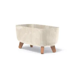 Gėlių vazonas Prosperplast Gracia DGCL400E-CY700, plastikinis, 39 cm x 19.5 cm, smėlio sp.