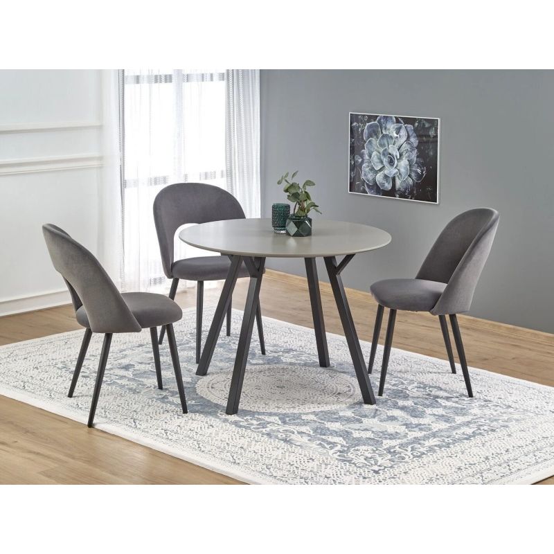 Galds, melna krās.-pelēka krās., 100 cm x 100 cm x 74 cm