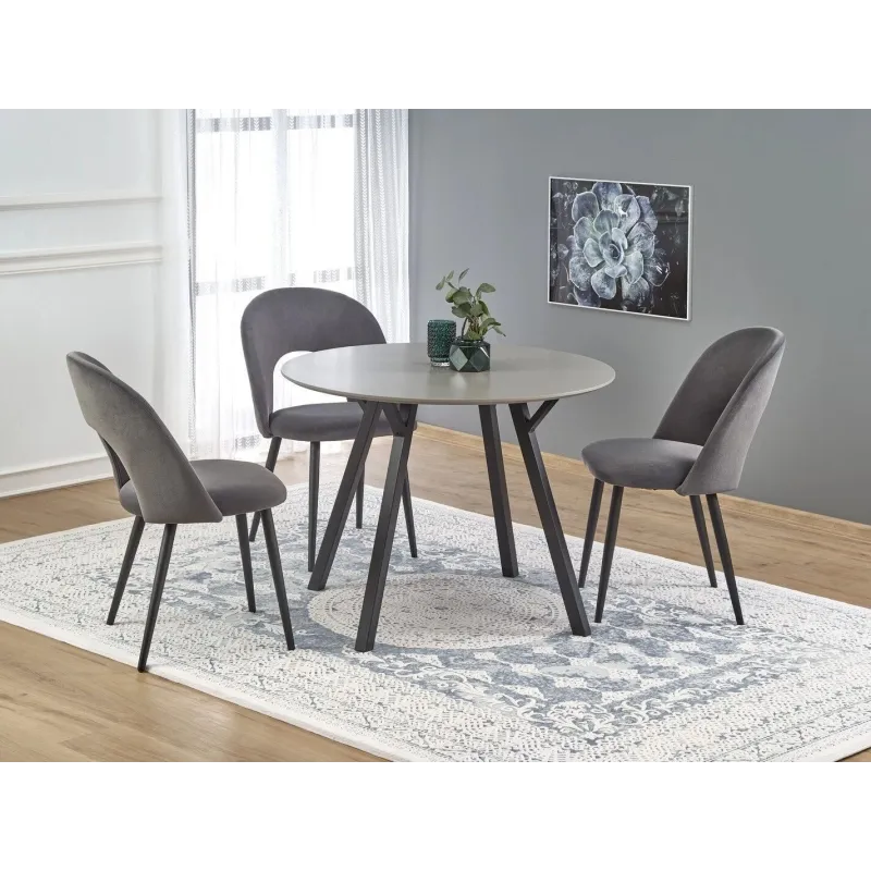 Galds, melna krās.-pelēka krās., 100 cm x 100 cm x 74 cm