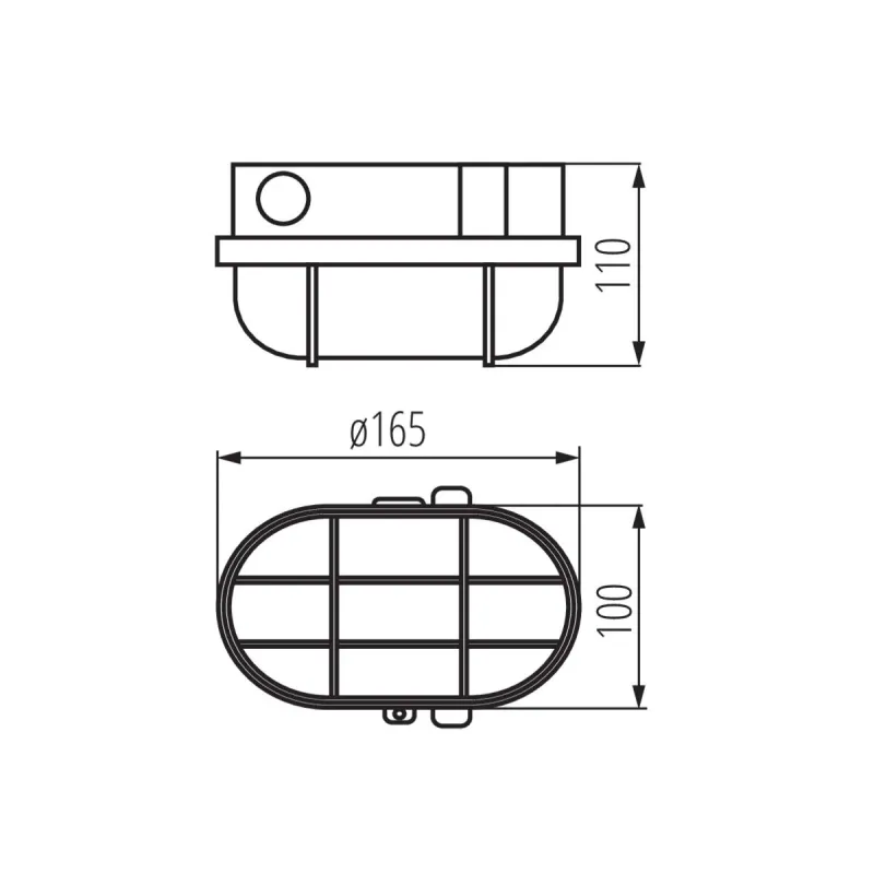 Āra griestu lampa Kanlux Milo, 60W, E27, IP54, pelēka krās., 10 cm x 11 cm