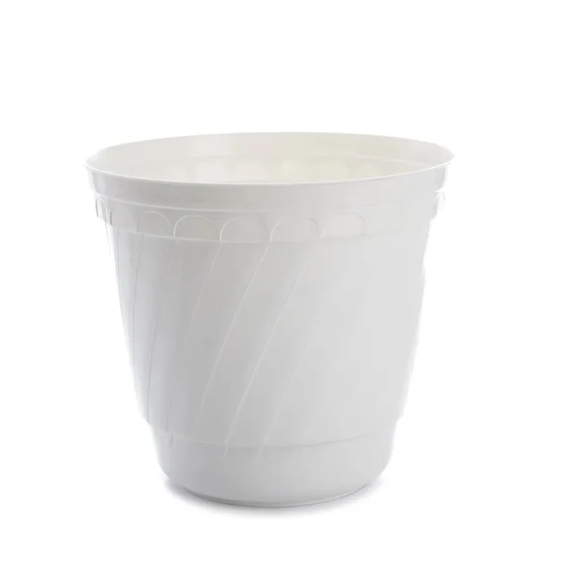 Puķu pods Uniplastex Barok UDB22, plastmasa, balta krās.