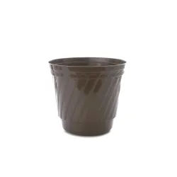 Цветочный горшок Uniplastex Barok UDB26, пластик, коричневый цв.