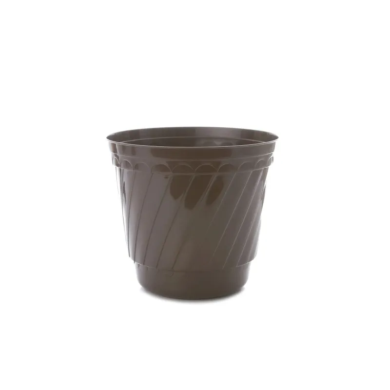 Puķu pods Uniplastex Barok UDB26, plastmasa, brūna krās.