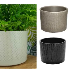 Цветочный горшок Domoletti, керамика, черный цв.