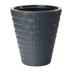 Gėlių vazonas Form Plastic Diamond 2900, plastikinis, tamsiai pilka sp.