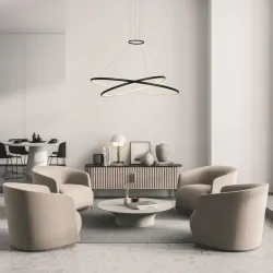 Lampa griestu led halifax80cm melna