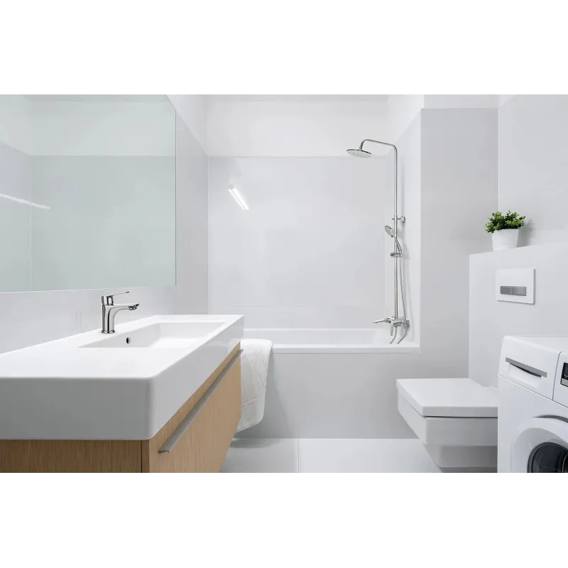 Dušas komplekts ar maisītāju Invena Dokos AU-19-B01-V, hroma krās.