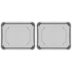 Paplāte 643379, 38 cm x 2 cm, 31 cm, 2 gab., Sudraba